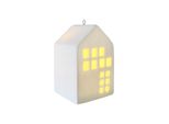 Casa Di Natale In Ceramica Rebecca Mobili Con Luci Led A Batteria