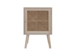 Comodino Rebecca Mobili In Stile Scandinavo Con 1 Anta In Legno Marrone