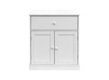 Cassettiera Rebecca Mobili Con 2 Cassetti E 2 Ante In Mdf, Bianco