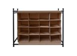 Scarpiera Rebecca Mobili Con 16 Tasche In Metallo E Tessuto Beige