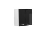Vicco Pensile Universale R-Line, 60 Cm Con Porte, Nero Lucido/Bianco