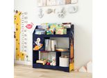Costway 3 In 1 Scaffale Per Giocattoli, Scaffale Per Bambini A 3 Livelli Con Scomparti E Porta, Libreria Organizzatrice Di Giocattoli Per La Stanza Dei Giochi, Il Soggiorno, La Scuola Materna, 93 X 30 X 100 Cm (Blu)