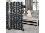 Parete Divisoria "Basciano"" In Acciaio Zincato 180 X 90 Cm Nero"