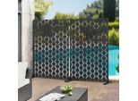 Parete Divisoria "Basciano"" In Acciaio Zincato 180 X 120 Cm Nero"