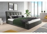 Letto Imbottito 180X200 Letto In Vimini Grigio Con Rete A Doghe In Legno E Contenitore