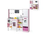 Costway 2 In 1 Cucina E Negozio Per Bambini, Cucina Da Gioco Con Luci E Suoni, Gelatiera Interattiva E Lavagna, Incl. 82 Accessori, Bifacciale, Set Da Gioco Per Bambini A Partire Dai 3 Anni Di Età