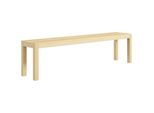 Homcom Panca A 3 Posti In Legno Panca Da Pranzo In Stile Country, Panca Da Cucina Per Cucina, Soggiorno, Ingresso, In Legno Di Pino, Caricabile Fino A 330 Kg, Naturale, 175 X 33 X 45 Cm