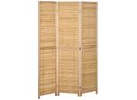Homcom Schermo Divisorio In 3 Parti 120 X 170 Cm Parete Divisoria Pieghevole Schermo Per La Privacy Divisorio Per Ambienti In Bambù Schermo Per La Privacy Per Soggiorno, Camera Da Letto, Natura