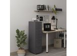 Roll Container 'KöKar' Con 8 Cassetti In Acciaio 109 X 28 X 41 Cm Grigio Scuro