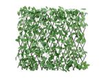 Vidaxl Traliccio Con Edera Artificiale Estensibile Verde 186X30 Cm