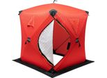 Tragbares Zelt zum Eisfischen, 145 x 145 x 165 cm, Camping Zelt Angeln Unterstand zum Fischen, Rot