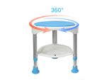 Yuenfong Sgabello Da Doccia Sedia Da Doccia 45-57Cm Regolabile In Altezza E Ruotabile A 360° Sedile Da Bagno Blu Ausilio Per La Doccia Sedile Da Bagno Antiscivolo In Alluminio E Plastica Per Anziani, Donne Incinte