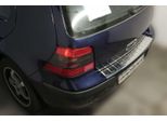 Protezione Paraurti In Acciaio Inox Cromato Per Vw Golf 4 IV-SCHRÄRGHECK-MIT Abkantung