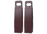 Set Di 2 Borse Regalo In Ecopelle Con Maniglia Per Il Trasporto | Borsa Per Vino Con Chiusura Per Bottiglia Singola - Borsa Regalo Riutilizzabile | Borsa Per Vino Marrone Scuro | Borsa Portatile Per Bottiglie Di Vino, Spumante