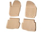 Tappetini In Gomma 3D Per Vw Polo | Tipo 9N | Bj 2001-2009 | Beige Con Bordo