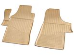 Tappetini Anteriori In Gomma Per Mercedes Vito Viano W639 | 2003-2014 | Beige Con Bordo