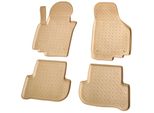 Tappetini In Gomma 3D Per Skoda Yeti | Tipo 5L | Anno Di Costruzione 2009-2017 | Beige Con Bordo