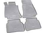 Tappetini In Gomma 3D Per Mercedes Classe C W205, S205 | Dal 2014> | Grigio Con Bordo