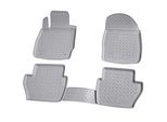 Tappetini In Gomma 3D Per Ford Fiesta Vi | 2008-2017 | Tipo JA8 | Grigio Con Bordo