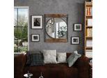 Specchio Da Parete Wisfor Specchio Decorativo Specchio Da Corridoio Vintage Industriale, 63 X 76 Cm
