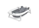 Va-Cerulean Vaschetta Per Bambini Vaschetta Per Bambini Pieghevole Con Cuscino Di Seduta Vaschetta Portatile Per Il Bagno Del Bambino, Grigio
