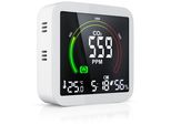 Brandson - Rilevatore Di CO2 Dispositivo Di Misurazione Della Qualità Dell'aria, Sensore Di Anidride Carbonica Misura Ppm, Indicatore Di Co2, Allarme Aria Interna, Termometro Di Temperatura, Igrometro Di Umidità