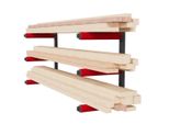 Staffa A Muro Scaffale Per Officina Scaffale In Legno Garage A Muro 3 Livelli Rosso 10338