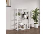 Libreria 'Sievi' A 4 Ripiani In Acciaio 126 X 85 X 35 Cm Bianco, Opaco
