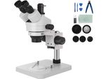 Vevor 3,5X-90X Simulatore Focale Digitale Zoom Stereo Microscopio Lega Al-Zn 360 Gradi Ruotabile Stereo Microscopio Trinoculare Microscopio Da Laboratorio Supporto Di Collegamento Della Telecamera Supporto A Colonna Regolabile Accessori