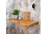 Moontree | Mensola Da Parete In Legno Rustico Elvar, 30Cmx3,8Cmx70Cm, Quercia Scura | Mensola Da Appendere, Mensola Da Parete In Legno Per Soggiorno