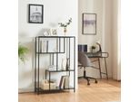 Libreria 'ReisjäRvi' Con 4 Vani A Giorno Acciaio 115 X 75 X 35 Cm Nero, Opaco