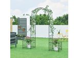 Arco Di Rose 'Barisciano' Con 2 Fioriere In Metallo 220 X 202 X 50 Cm Nero