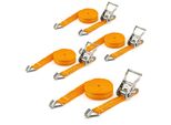 Xpotool Cinghie Di Fissaggio Con Cricchetto 3000 Dan Cinghie Di Fissaggio In Set Di 4 Cinghie A Cricchetto Da 6 M Con Larghezza Della Cinghia Di 35 Mm, Ideali Per Il Trasporto Di Autoveicoli