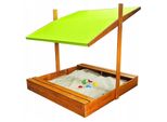 Sabbiera In Legno Con Copertura Impregnata Per Bambini Verde 10786