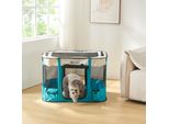 Box Per Animali Domestici 'MöRbylåNga' 70 X 55 X 45 Cm Blu / Beige