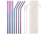 Inf Set Di Cannucce In Acciaio Inossidabile, Set Da 11 Pezzi Multicolore