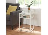 Tavolino 'RiihimäKi' In Acciaio 65 X 40 X 30 Cm Bianco, Opaco