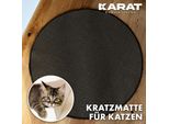 Tappeto Tiragraffi Per Gatti Tappeto Tiragraffi Rotondo In Sisal Per La Cura Degli Artigli Nero 150 Cm Di Diametro