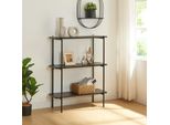 Scaffale A Terra 'Samnanger' Con 3 Ripiani 100 X 80 X 34 Cm Nero