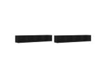 Vidaxl Armadi A Muro 2 Pezzi Nero 99X18X16,5 Cm Materiale Legno