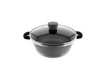 Casseruole Almina Con Coperchio In Vetro Rivestimento Antiaderente Alluminio Pressofuso Grigio ?36 Cm