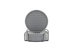 Inf Set Di 6 Sottobicchieri Da Caffè In Silicone Con Supporto Grigio