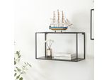 Mensola A Muro 'Notodden' 60X25X35Cm In Acciaio Nero