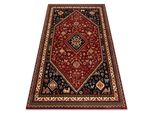 Tappeto Di Lana Kashqai 4364 301 Orientale, Cornice Chiaretto / Nero Rosso 200X300 Cm