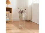 Supporto Per Piante 'Asten' Con Vaso In Metallo 40,5X16 Cm Grigio Chiaro