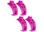 Set Di 4 - Busto Espositore Per Gioielli, Porta Collane, Porta Gioielli In Plastica, Porta Orecchini, Porta Gioielli, Porta Catene Per Gioiellerie - Negozi, Espositore - Rosa