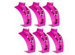Set Di 6 - Busto Espositore Per Gioielli, Porta Collane, Porta Gioielli In Plastica, Porta Orecchini, Porta Gioielli, Porta Catene Per Gioiellerie - Negozi, Espositore - Rosa
