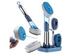 Set Di Spazzole Per Lavastoviglie Kadax, Dispenser Di Liquido Per Spugne Con Impugnatura E Supporto