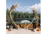 Wisfor Arco Di Nozze 2,2 M Forma Di Cuore Sfondo Telaio Metallo Palloncino Decorazione Photo Booth Fai Da Te Ferro Fiore Telaio Matrimonio Arco Per Cerimonia Di Nozze Decoratio