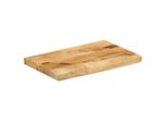 Syfax™ Piano Tavolo 40X20X2,5Cm Bordi Vivi Legno Massello Mango Grezzo